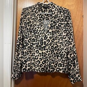 Topshop Leopard Print Blouse